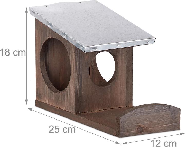 Actual product image Relaxdays Squirrel Feeder with Roof