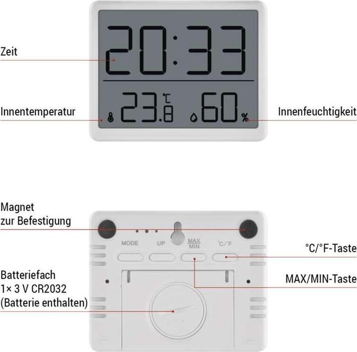 Productafbeelding Emos Digitale thermometer met hygrometer E6210