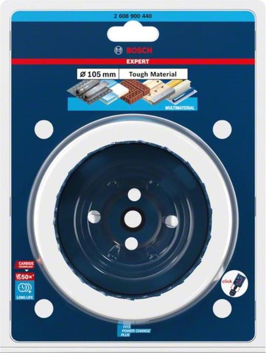 Immagine prodotto Bosch Professional Zubehör Sega a tazza EXPERT per materiali duri, 105 x 60 mm (105 millimetri)