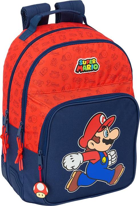 Actual product image Super School Bag Mario Trick Red Dark blue 32 x 42 x 15 cm