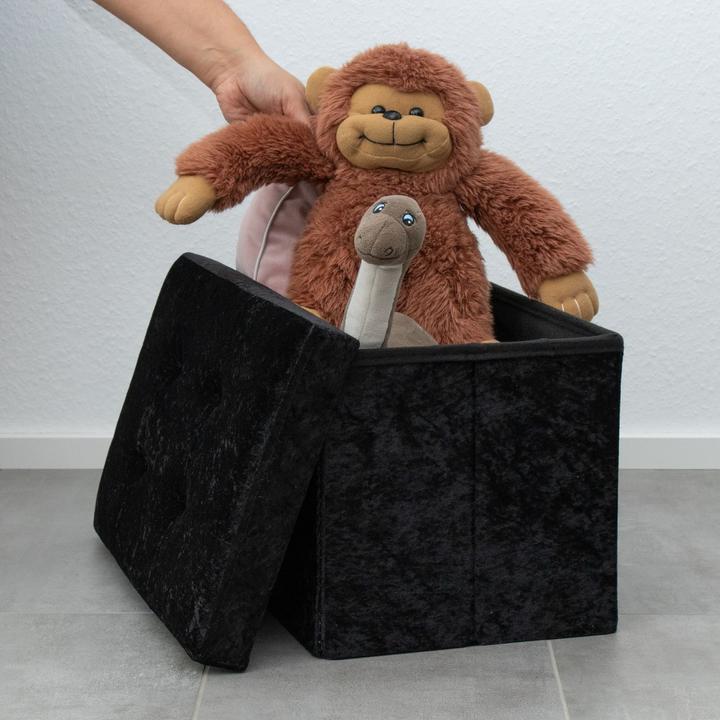 Produktbild Intirilife Sitzbank Samt Schwarz (49.30 cm)