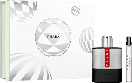Actual product image Prada LUNA ROSSA CARBON EDT SPRAY 100 ML + GEL 75 ML SETS (Eau de toilette, 100 ml)