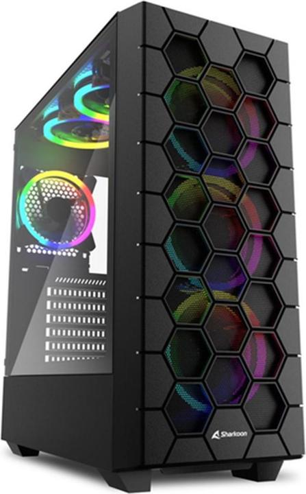 Actual product image Sharkoon RGB Hex (ATX, mATX, Mini-ITX)
