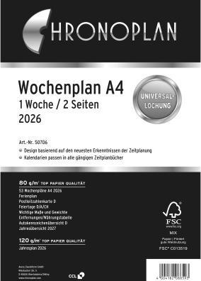 Chronoplan Wochenplan (A4, Deutsch)