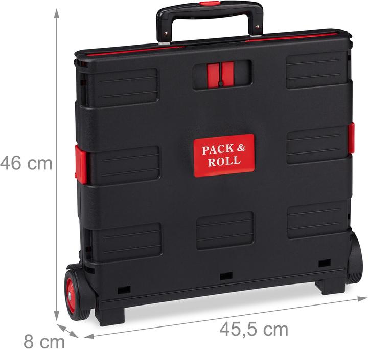 Actual product image Relaxdays Folding Shopping Trolley, Telescopic Handle