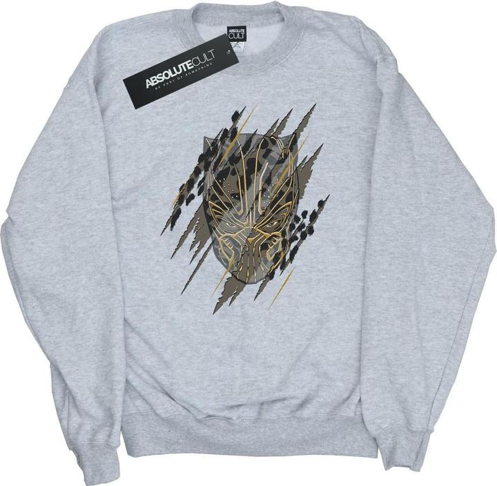 Schwarzer Panther Gold Kopf Baumwolle Sweatshirt