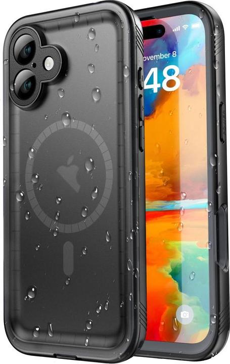 Shellbox - Waterproof IP68 Case - iPhone 16 - Black (Apple iPhone 16)