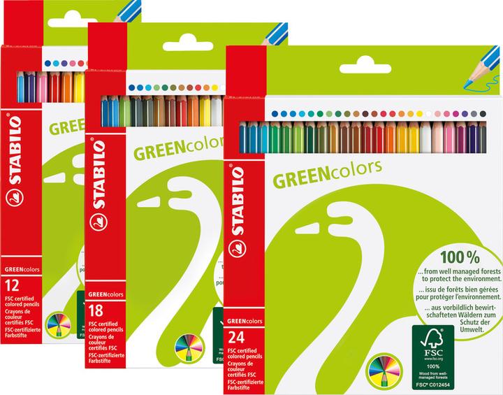 Produktbild STABILO GREENcolors Buntstift (Mehrfarbig, 24 x)