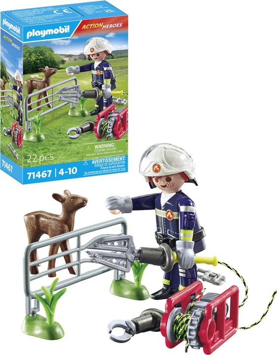 Image du produit Playmobil Sauvetage d'animaux par les pompiers (71467, Playmobil Action Heroes)