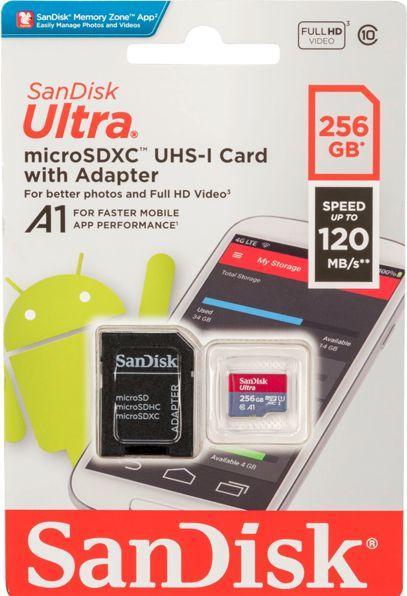 Produktbild SanDisk Ultra A1 (256 GB, microSDXC, U1, UHS-I)