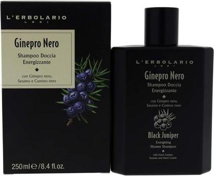 Actual product image L'erbolario Black Juniper Energizing Shower Shampoo 250ml (250 ml, Liquid shampoo)