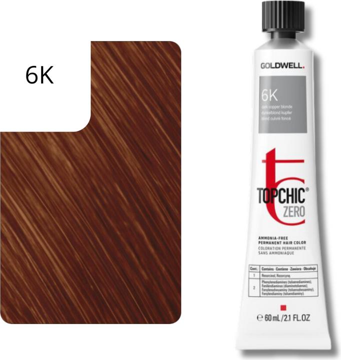 Image du produit Goldwell Topchic Zero Coloration permanente des cheveux (6K - Blond cuivré foncé)