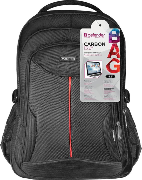 Image du produit Defender Sac à dos en carbone pour ordinateur portable (15,6 pouces) (25 l)