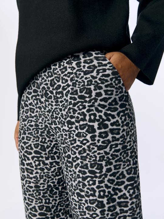 Image du produit Object Pantalon imprimé léopard à jambe large (36)