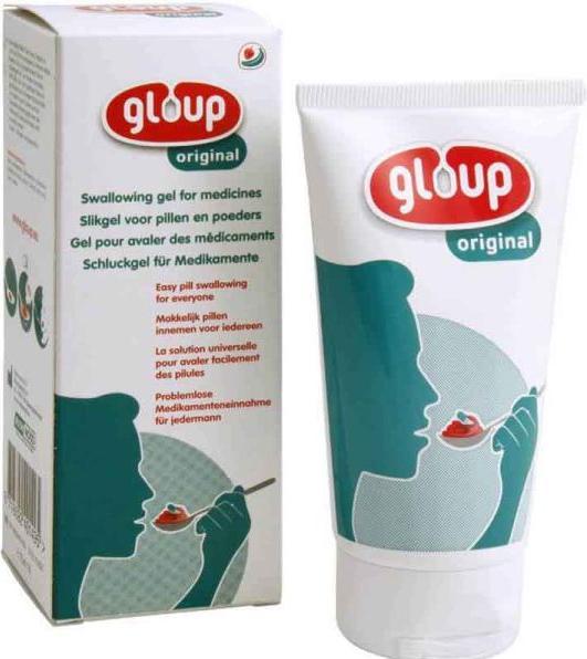 Immagine prodotto Gloup Schluck Gel für Medikamente Original mit Erdbeer-Bananen-Aroma (1 x, 75 ml, 106 g)