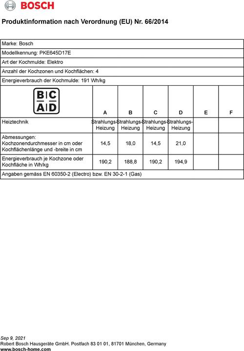 Produktbild Bosch Hausgeräte PKE645D17E