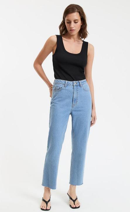 Image du produit La Redoute Collections Jeans droit taille haute longueur 7/8 (24)
