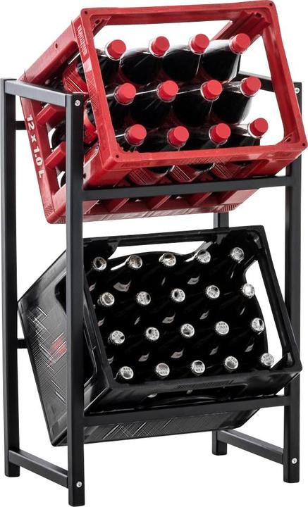 Image du produit CLP Support pour 2 caisses de boissons Lennert, noir