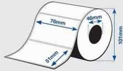 Actual product image Epson C33S045532 format labels matt die-cut 76mm x 51mm 650 PU=1 TM-C 3400 3500