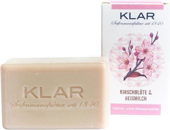 Klar Kirschblüten- & Reismilchseife 100 g (Hartseife)