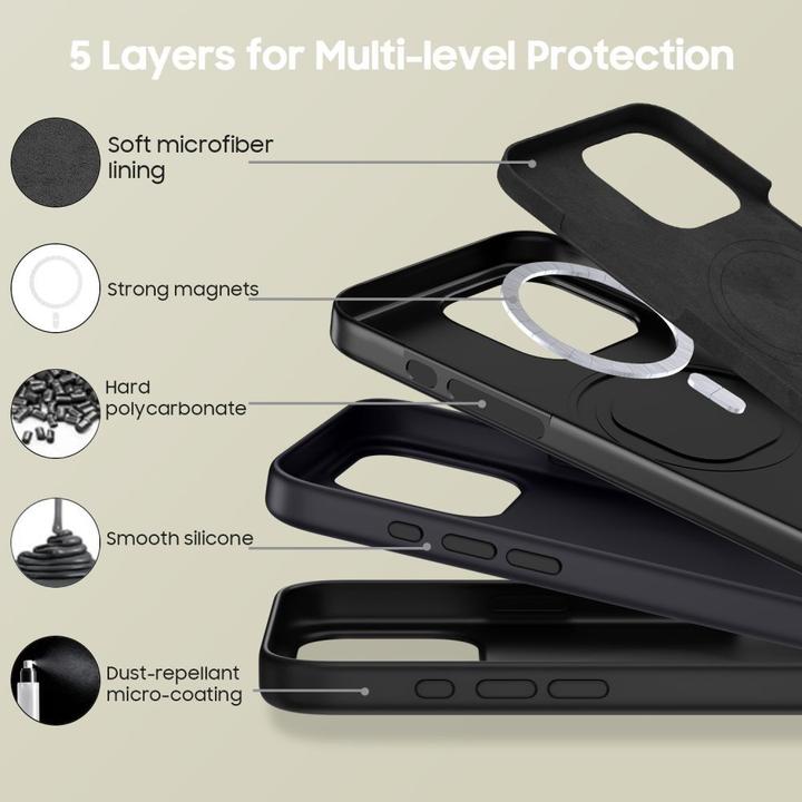 Image du produit Tech-Protect Silicone MagSafe Case for iPhone 16 Pro Max - Black (Apple iPhone 16 Pro Max)