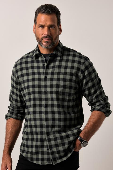 Produktbild JP1880 Karo-Flanellhemd, Langarm, Kentkragen, Modern Fit (3XL)