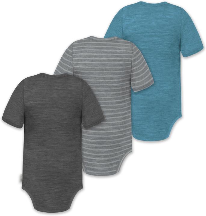 Actual product image Normani Set of 3 baby merino short-sleeved body "Tihoi" - 9319 (56)