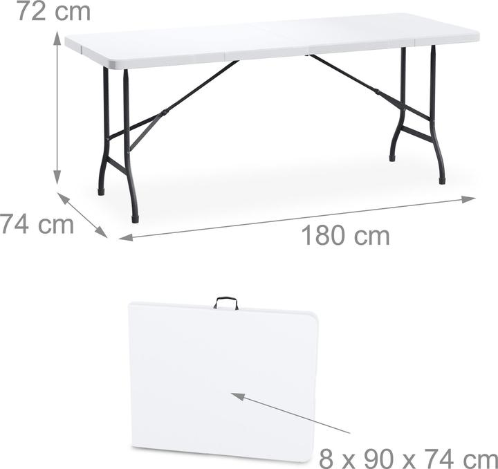 Image du produit Relaxdays Table de jardin (180 cm)