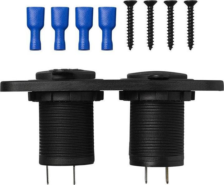 Image du produit ProPlus Kit d'installation : prise DIN + double prise USB 2x2100mA sous blister