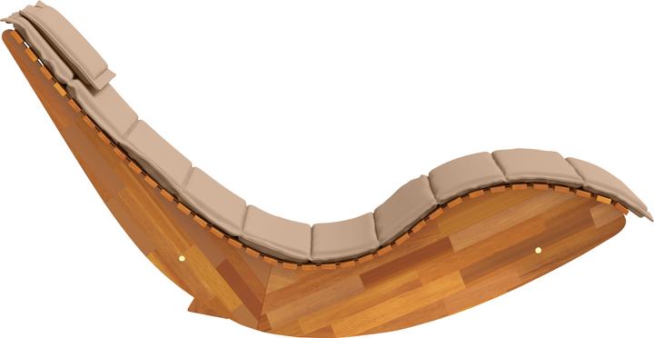 Produktbild VidaXL Sonnenliege Set aus 2 Taupe Massivholz Akazie Standard (3 cm)