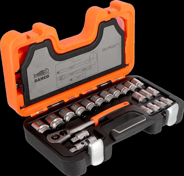Actual product image Irimo 1/2" socket spanner set, square drive, metric, with reversible ratchet - 24-piece