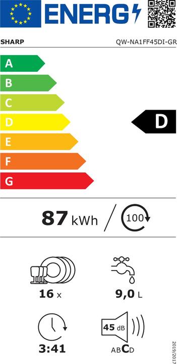 Energy Label Sharp QW-NA1FF45DI