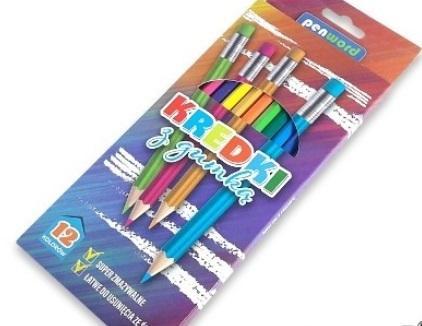 Polsirhurt Bleistiftstifte mit Radiergummi, 12 Farben (Mehrfarbig, 12 x)