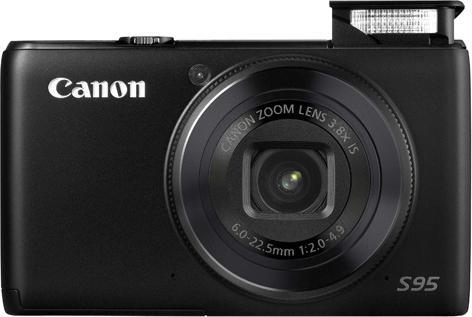 Actual product image Canon Powershot S95, 10 MP, 3.8x zoom, HD movies, black (1/1.7 ")