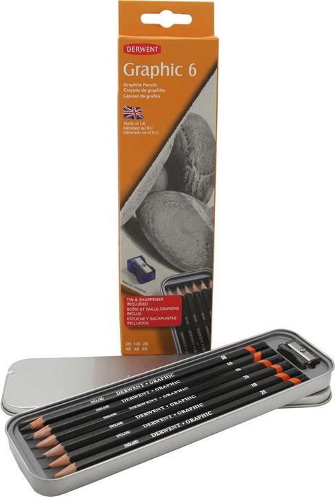 Immagine prodotto Derwent Set di penne grafiche 6 (2H, 6B, 2B, 4B, HB, 8B, 6 x)
