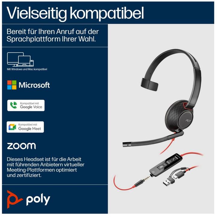 Produktbild Poly BW 5210 USB-C HS +3.5MMP (Kabelgebunden, USB-A)