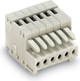 Image du produit Wago Connecteur femelle gris clair 733-107 Contenu : 100 pièces (733-107)