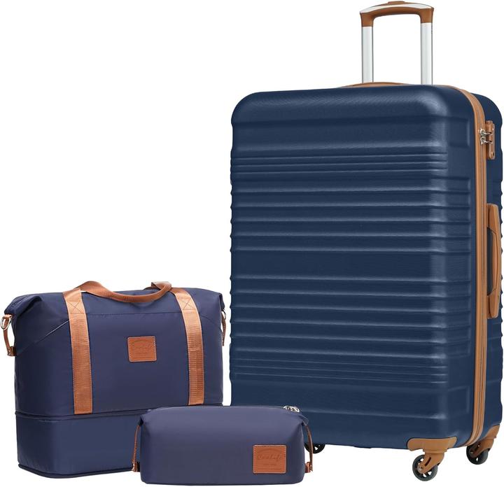 Coolife 3-teiliges Reisekoffer-Set (93 l, L (90 - 115l))