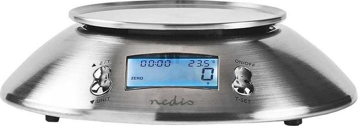 Produktbild Nedis Digitale Küchenwaage - Beleuchtetes LCD - Temperatursensor - Alarm-Timer - Herausnehmbare Sc