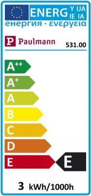 Energie-Label Paulmann Kerze Cosylight (E27, 3 W, 1 lm, 1 x)