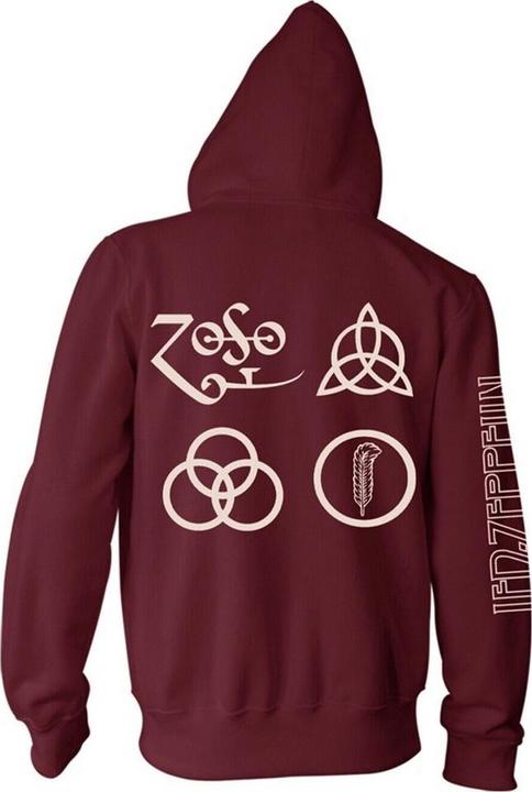 Immagine prodotto Led Zeppelin Felpa con cappuccio e zip (L)