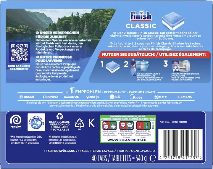 Produktbild Finish Classic (Tabs, 40 Waschgänge)
