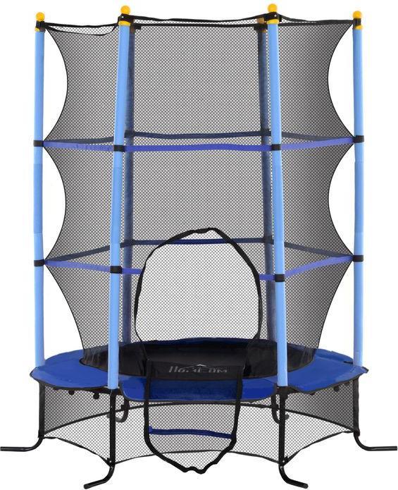 Produktbild Swisshandel24 Kinder Trampolin Ø163 cm, Trampolin für Kinder 3-10 Jahre, Gartentrampolin, blau (163 cm)