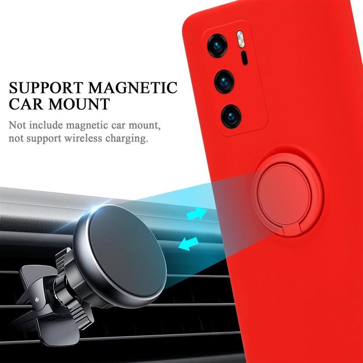 Productafbeelding Cadorabo TPU Vloeibare Ring Silicone Hoesje (Huawei P40)