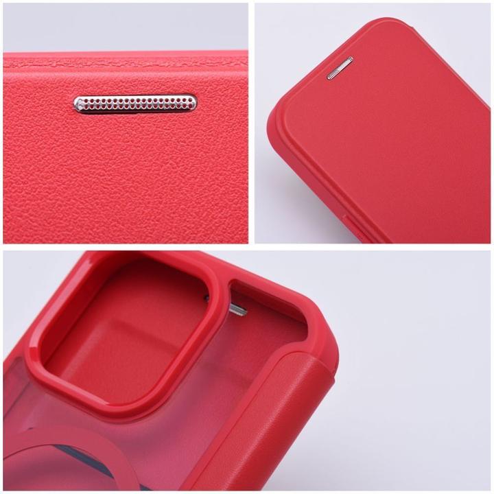 Actual product image OEM Book case SMART MAG Book case compatible with MagSafe for IPHONE 16 Pro red (Apple iPhone 16 Pro)