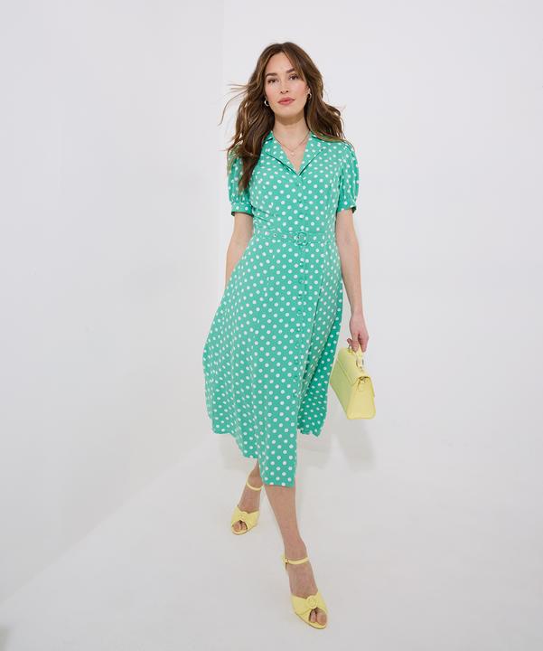 Actual product image Joe Browns Polka Dot Button Through Collared Midi Dress (12)
