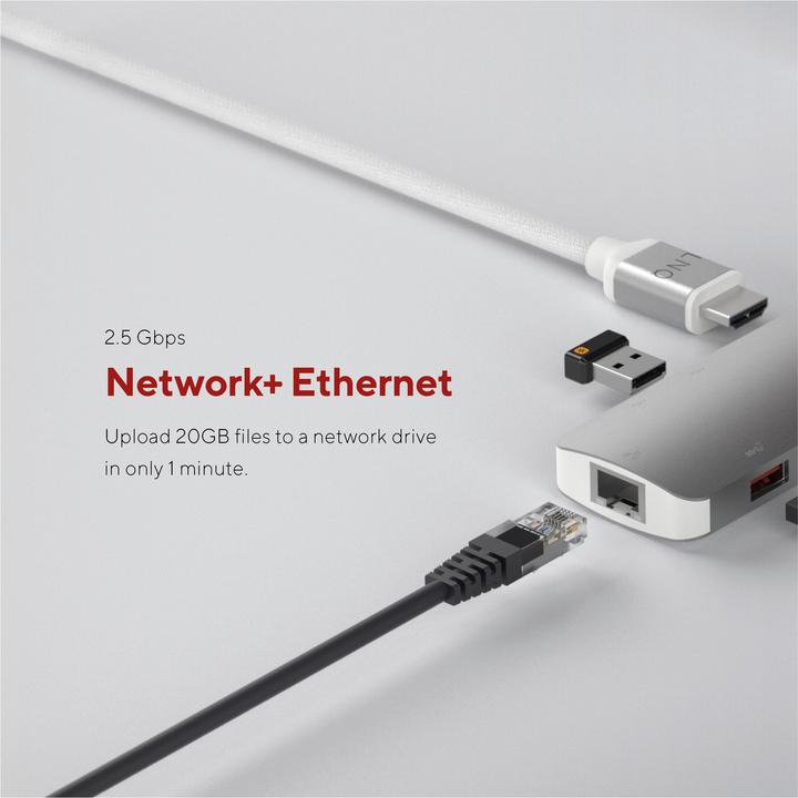 Image du produit LINQ Connects 8in1 8K PRO USB-C Multiport Hub 140W (USB-C, 8 Ports)