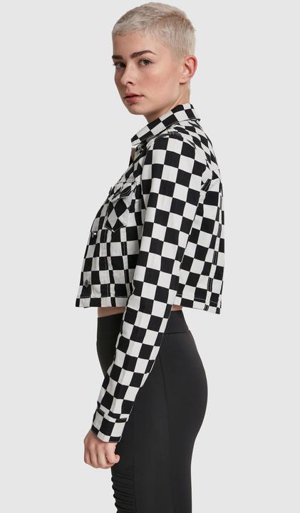 Actual product image Urban Classics Ladies Short Check Twill Jacket (M)