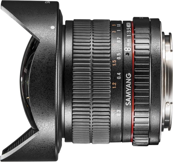 Image du produit Samyang 8mm f/3.5 Asph IF MC Fisheye CSII DH, Canon EF (Canon EF-S, APS-C / DX)