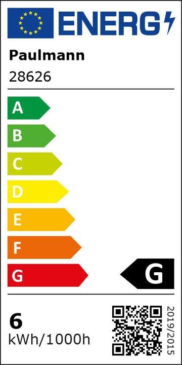 Energy Label Paulmann Globe (E27, 6 W, 470 lm, 1 x, G)